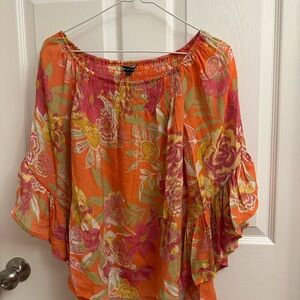 Unique Spectrum Vibrant Floral Blouse